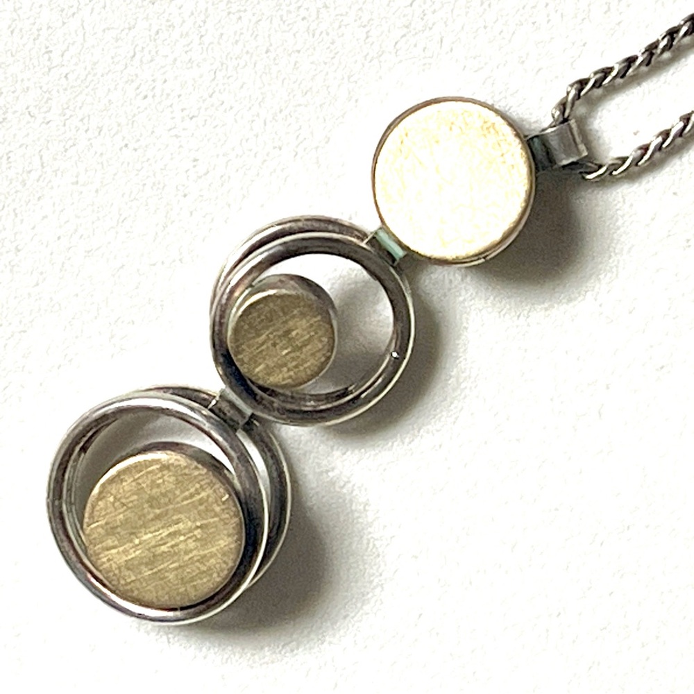 Elegant Gold and Silver Pendant Necklace by Elizabeth Garvin Designs - Picture 14 of 15